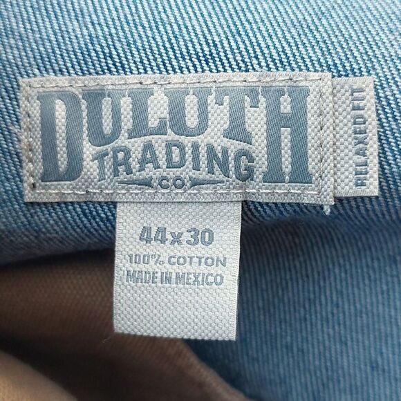 Duluth Trading Reinforced Hems Blue All Cotton Men's Jeans Size 44×30 - Picture 9 of 10